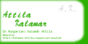 attila kalamar business card